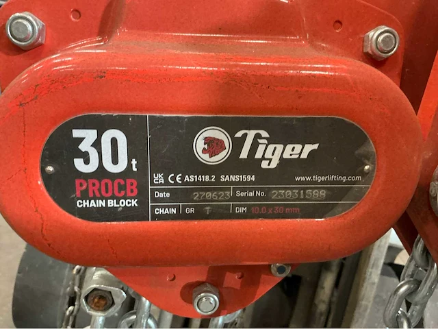 2023 tiger procb 300 kettingtakel handbediend - afbeelding 12 van  14