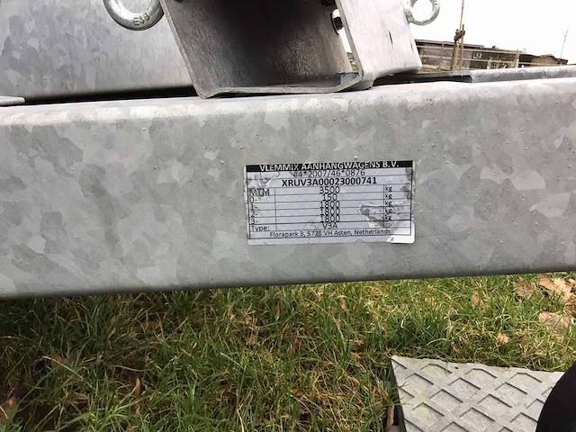 2023 vlemmix machinedrager auto aanhangwagen - afbeelding 3 van  18