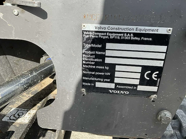 2023 volvo ecr18e - canopy minigraafmachine - afbeelding 21 van  28