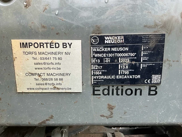 2023 wacker neuton e13 - ez17 minigraafmachine - afbeelding 16 van  33