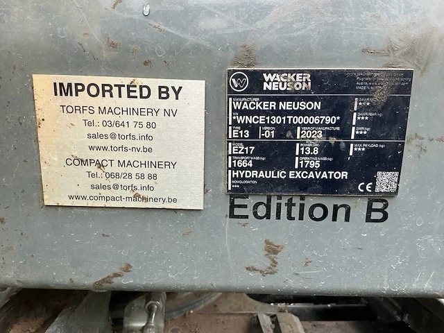 2023 wacker neuton e13 - ez17 minigraafmachine - afbeelding 17 van  33