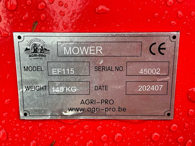 2024 agri pro ef115 klepelmaaier - afbeelding 9 van  9
