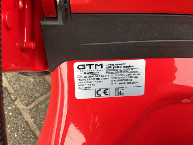2024 gtm - gtm 500 sp1 sc h grasmaaier - afbeelding 7 van  13