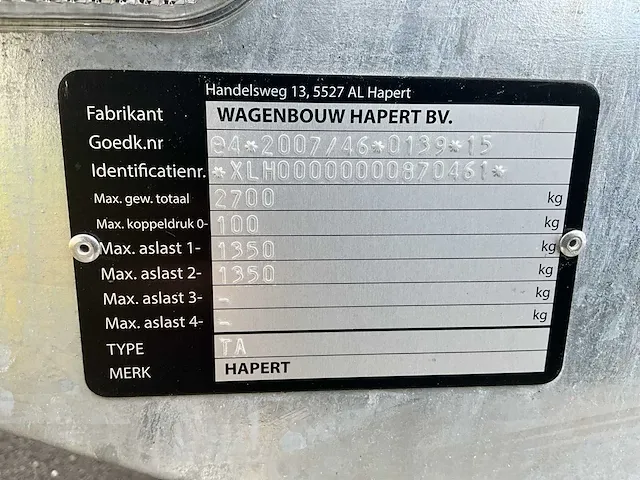 2024 hapert azure ta aanhangwagen - afbeelding 5 van  14