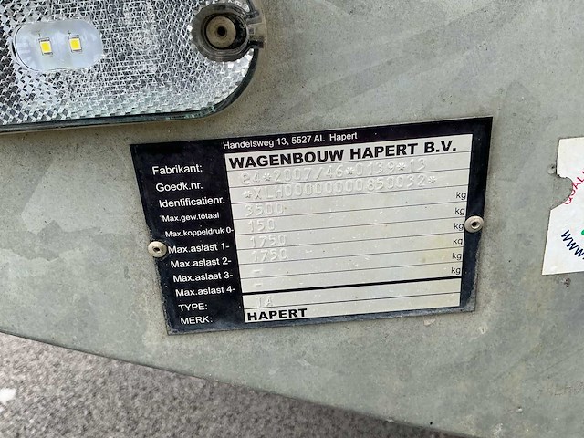 2024 hapert tac45a402 aanhangwagen - afbeelding 12 van  12