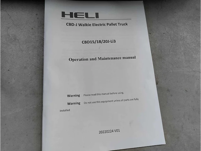 2024 heli dc15 elektrische palletwagen - afbeelding 5 van  20