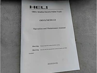 2024 heli dc15 elektrische palletwagen - afbeelding 5 van  20