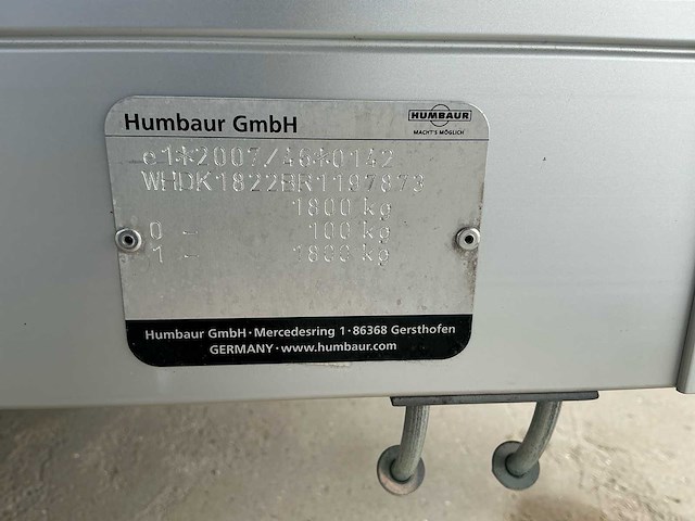 2024 humbaur hkt183117 s aanhangwagen - afbeelding 11 van  11