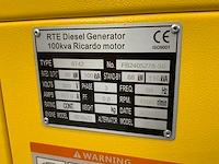 2024 rte 6742 ricardo diesel generator 100kva - afbeelding 13 van  17