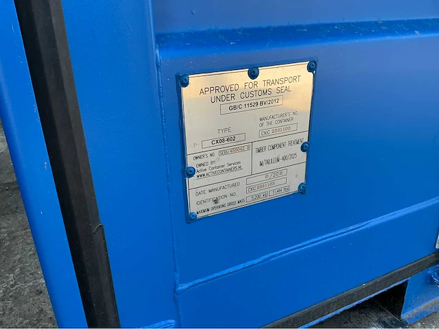 2025 cxic cx08-602 zeecontainer - afbeelding 7 van  7