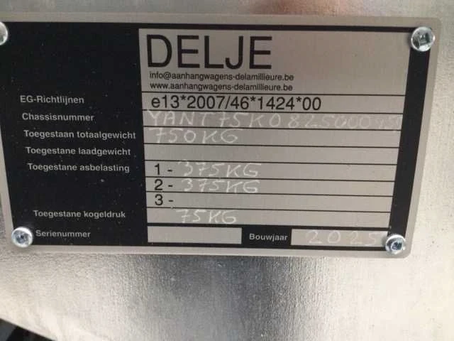 2025 delje t75 aanhangwagen - afbeelding 7 van  7