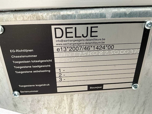 2025 delje t75 kipper aanhangwagen - afbeelding 10 van  18