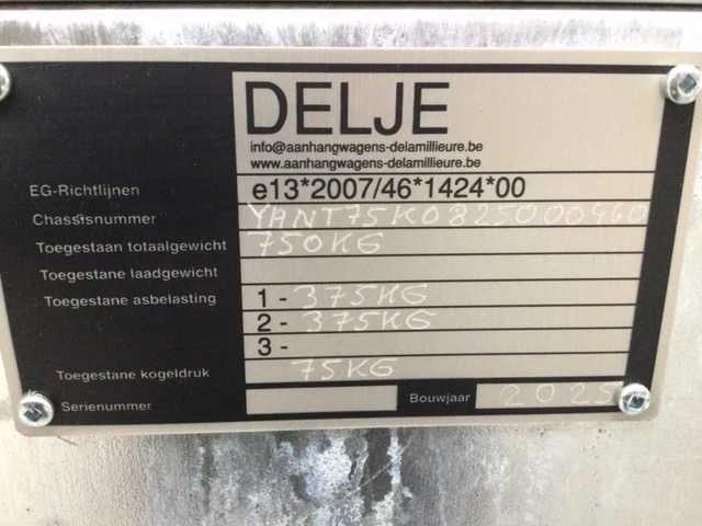2025 delje t75 kipper aanhangwagen - afbeelding 9 van  18