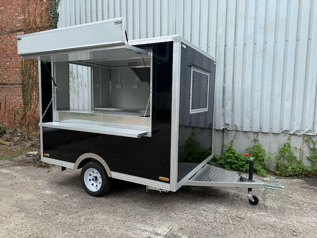 2025 foodtrailer zwart 280cm - mtm 750kg - afbeelding 1 van  11