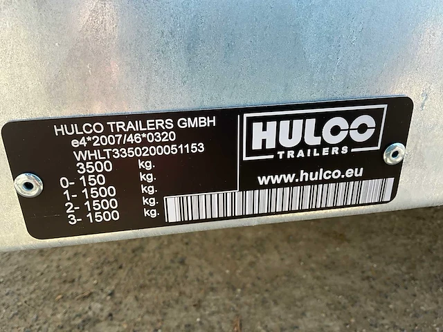 2025 hulco terrax-3 aanhangwagen - afbeelding 5 van  14