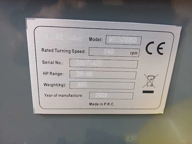 2025 mrbo850 balenpers voor minitractor - afbeelding 7 van  7
