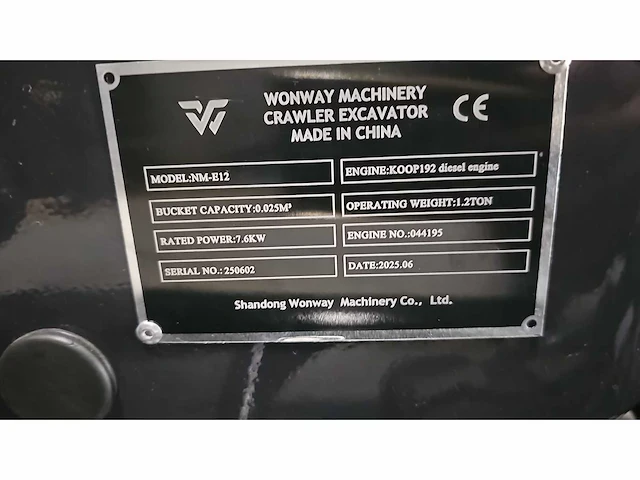 2025 nuoman minigraafmachine 1200kg - afbeelding 3 van  11