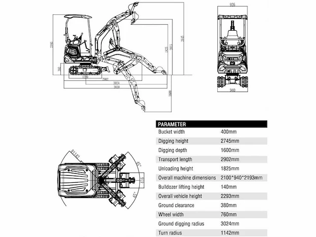 2025 nuoman minigraafmachine 1200kg - afbeelding 9 van  9