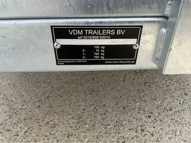 2025 vdm aanhangwagen aanhangwagen auto aanhangwagen - afbeelding 7 van  9