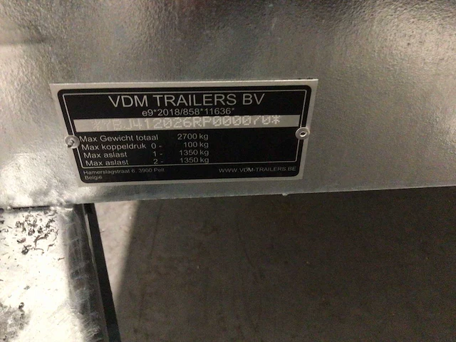 2025 vdm flatbed geremde autoaanhanger - afbeelding 19 van  22