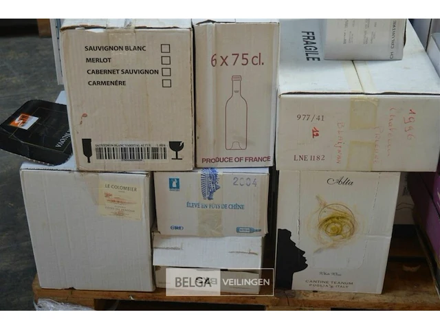 ±206 flessen inhoud pallet div soorten wijnen - afbeelding 8 van  9