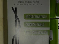 ±20x 50 partystars composteerbare bio-material rietjes - afbeelding 3 van  3