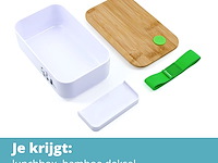 20x homra brooddoos - white - 2 compartimenten - afbeelding 2 van  2