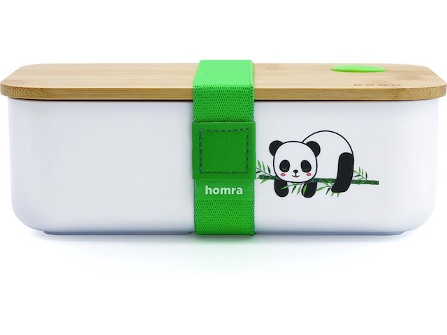 20x homra brooddoos - white - 2 compartimenten - afbeelding 1 van  2