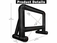 20x opblaasbaar projectiescherm diagonaal 427cm (14feet) - afbeelding 2 van  4
