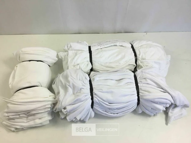 (20x) t-shirts korte mouw wit - afbeelding 2 van  2