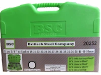21 delige doppenset 3/4" met ratel bsc - afbeelding 2 van  2