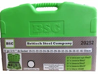 21 delige doppenset 3/4" met ratel bsc - afbeelding 2 van  2