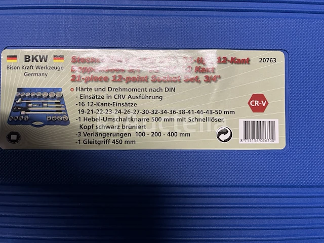 21 delige multi doppen set 3/4 19-50mm - afbeelding 3 van  7