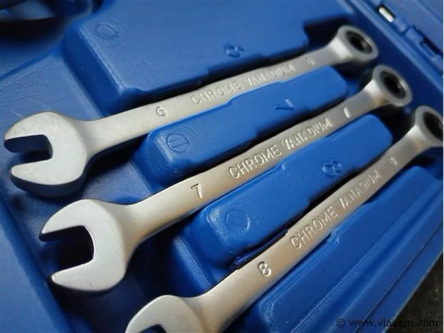 21 delige steel ringratelset professioneel - afbeelding 4 van  7