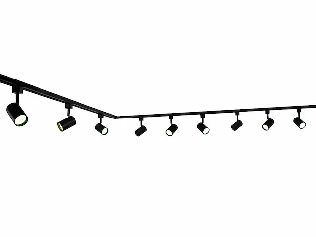 2+1 meter railsysteem met 9x railspot gu10 fitting (1x) - afbeelding 3 van  7