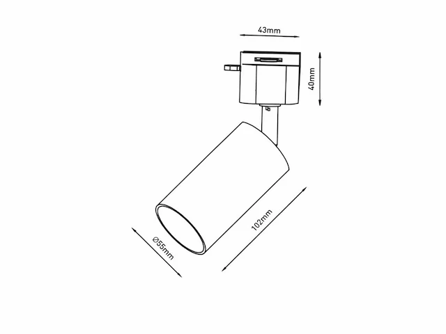 2+1 meter railsysteem met 9x railspot gu10 fitting (1x) - afbeelding 7 van  7