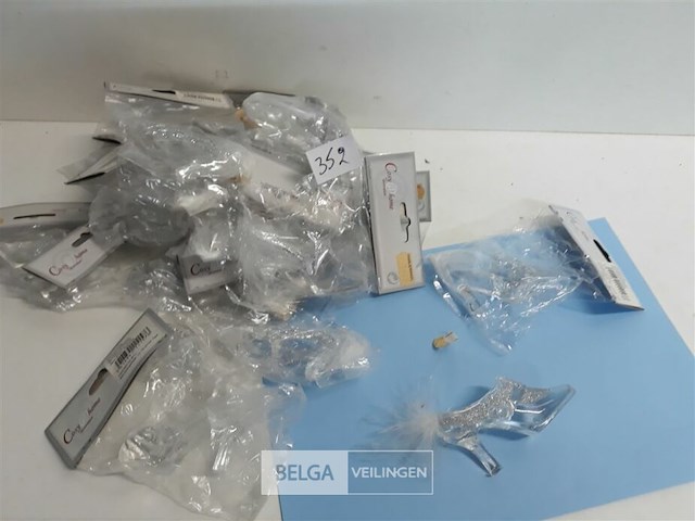 21 x hangdeco acryl schoen met pluim - afbeelding 2 van  3