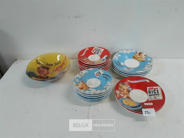 21 x kelloggs borden+kom - afbeelding 2 van  3