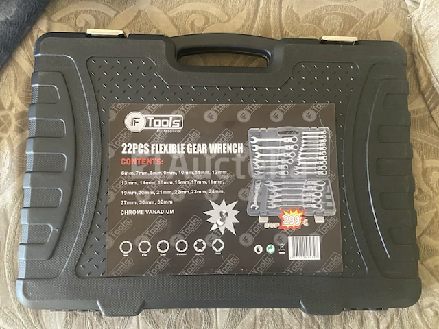 22 delige flexibele ringratel-steeksleutel set 6-32mm - afbeelding 2 van  7