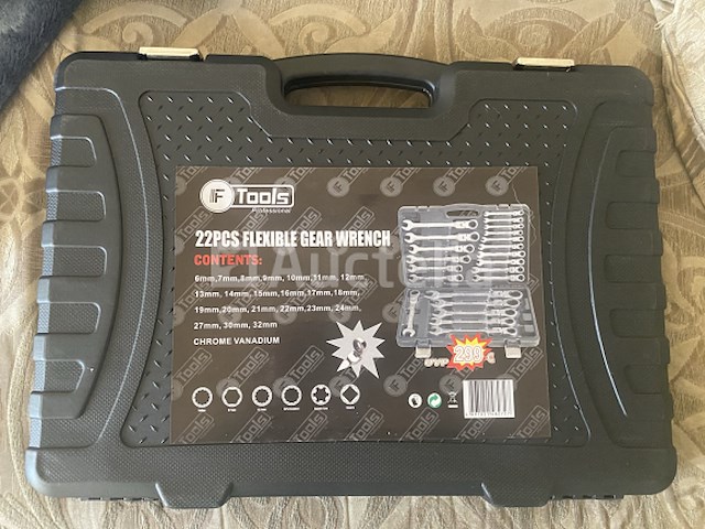 22 delige flexibele ringratel-steeksleutel set 6-32mm - afbeelding 5 van  7