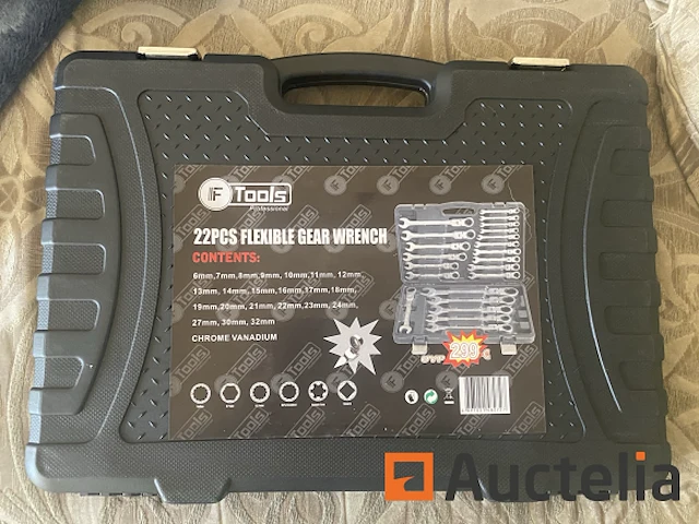22 delige flexibele ringratel-steeksleutel set 6-32mm - afbeelding 7 van  7
