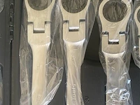 22 delige flexibele ringratel-steeksleutelset 6-32 mm - afbeelding 2 van  6