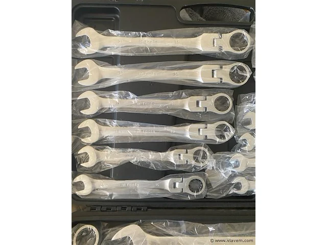 22 delige flexibele ringratel-steeksleutelset 6-32 mm - afbeelding 4 van  6