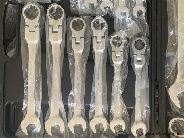 22 delige flexibele ringratel-steeksleutelset - afbeelding 4 van  6