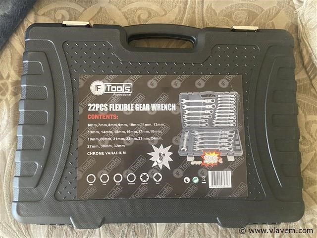 22 delige flexibele ringratel-steeksleutelset - afbeelding 6 van  6