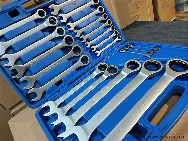 22 delige steel ringratelset - afbeelding 1 van  6