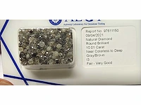 226 round natural diamonds 10.01cts i3 - afbeelding 1 van  5