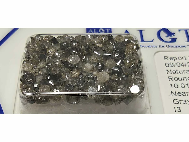 226 round natural diamonds 10.01cts i3 - afbeelding 4 van  5