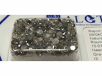 226 round natural diamonds 10.01cts i3 - afbeelding 4 van  5