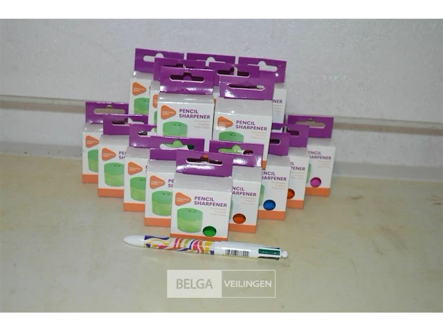 ±22x mini slijpers en 1x 4-kleurenpen - afbeelding 1 van  3